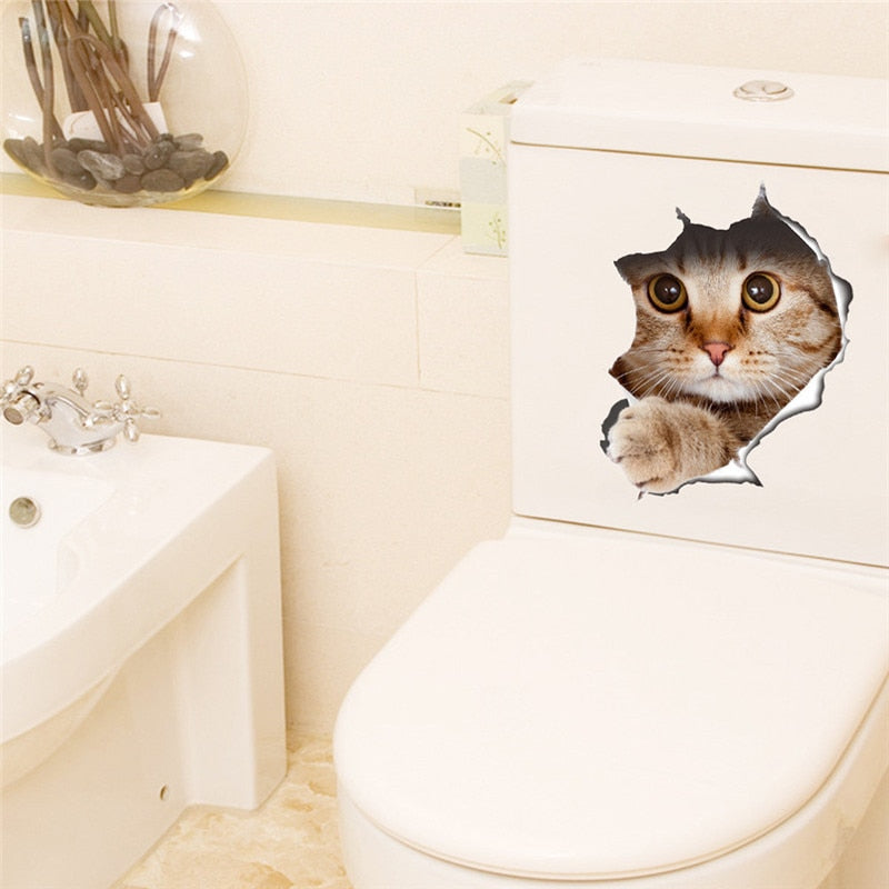 Cat Toilet Seat Sticker